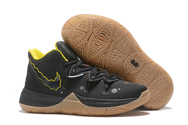 2020 Nike Kyrie 5 Black Yellow Brown Shoes